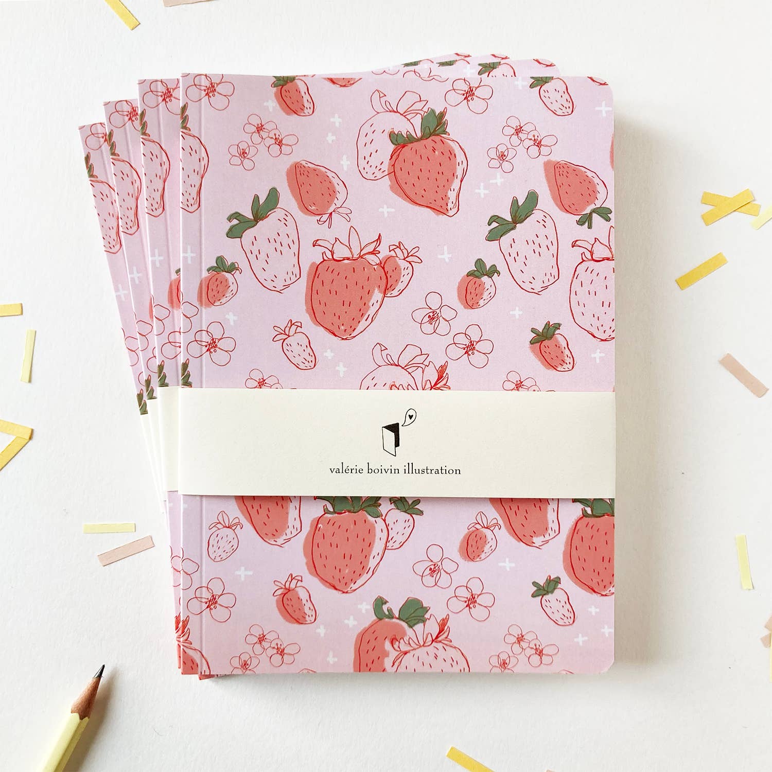 Valérie Boivin illustration - Wholesale Notebook - STRAWBERRY NOTEBOOK 0
