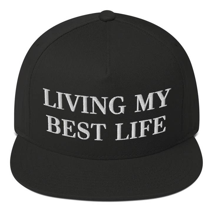 "Living My Best Life" Embroidered Snapback Cap for wholesale by PositiveParty