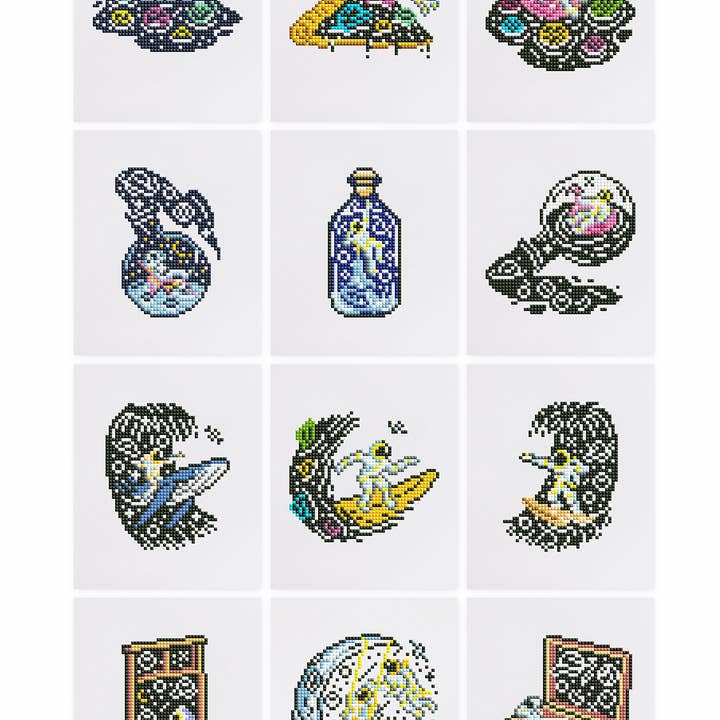 12 Assorted Space Diamond Paintings for wholesale by Paint Your Numbers