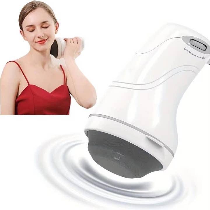 white Body Massager 8 Heads Vibrater Massagers Body Shaping Massage Equipment Roller Shoulder and Neck Massage Machine Handheld-Cellulite Massager for Relax Body with Free Gift for wholesale on Faire10