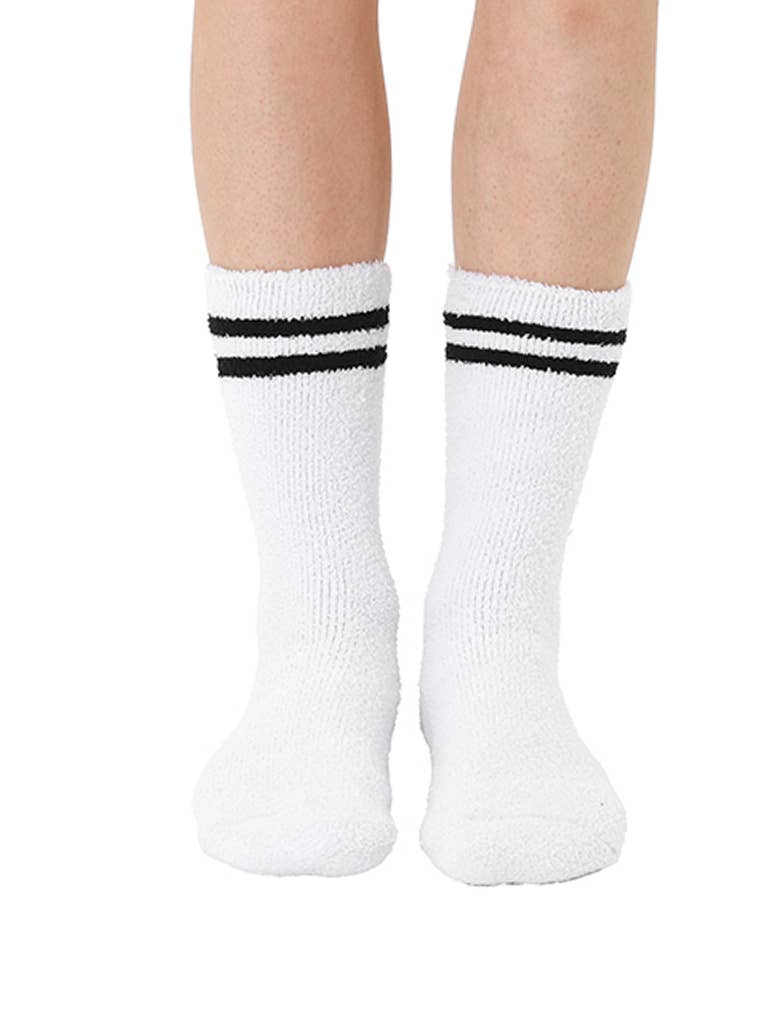 Living Royal - Wholesale Socks - Unisex - Fuzzy Crew Socks w/ Bottom Grip Phrase - "Do Not Disturb"1