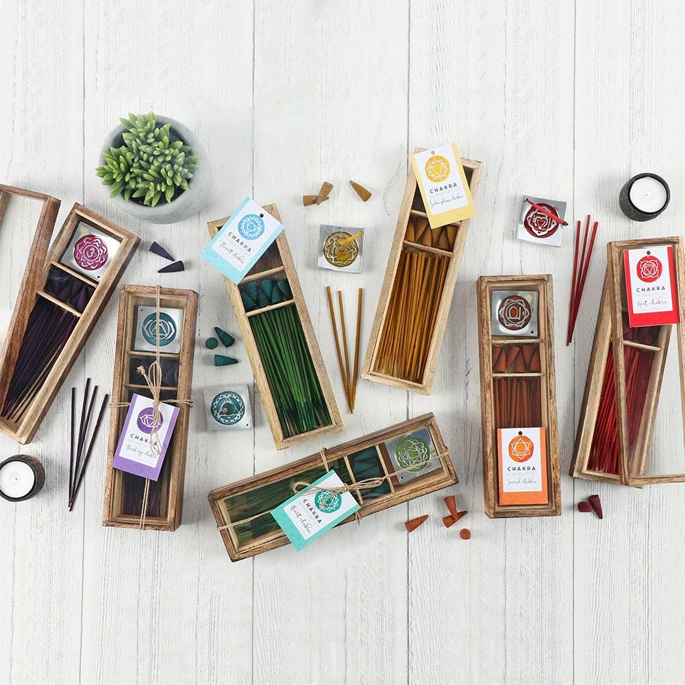 Something Different Wholesale - Wholesale Incense - Chakra Wooden Incense Gift Set2