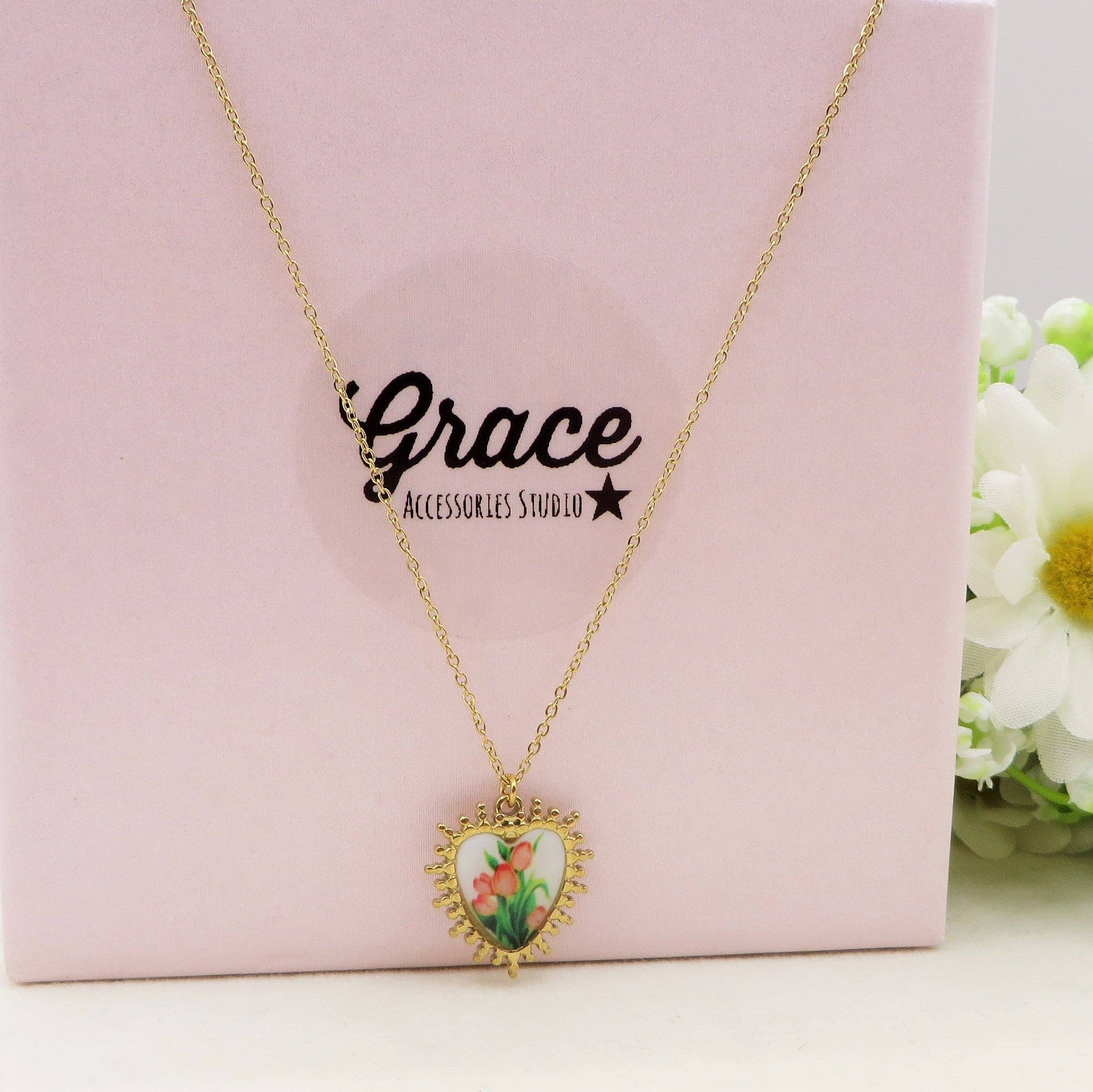 FIORI ORO FLORINE Collana Pendente con fiore - ACCIAIO INOSSIDABILE for wholesale on Faire3