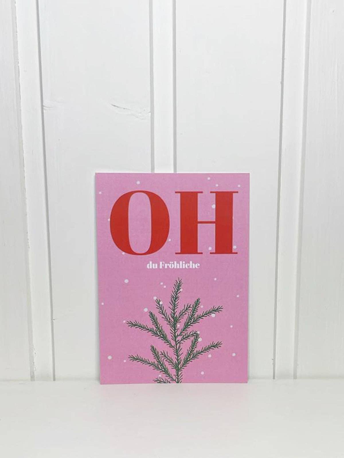 TrueStudio Christmas Card - OH Pink for wholesale on Faire