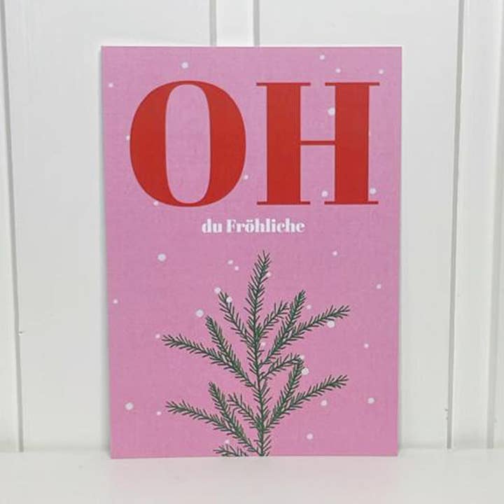 TrueStudio Christmas Card - OH Pink for wholesale on Faire0