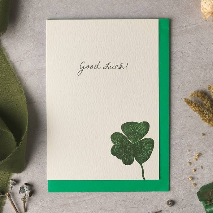 Good Luck Clover Card for wholesale by byOliviaBell