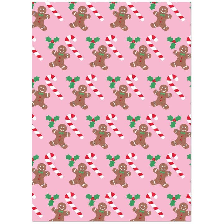 "Pepparkaksgubbe Presentpapper" – Festligt Julklappspapper för wholesale av Lilybart LLC