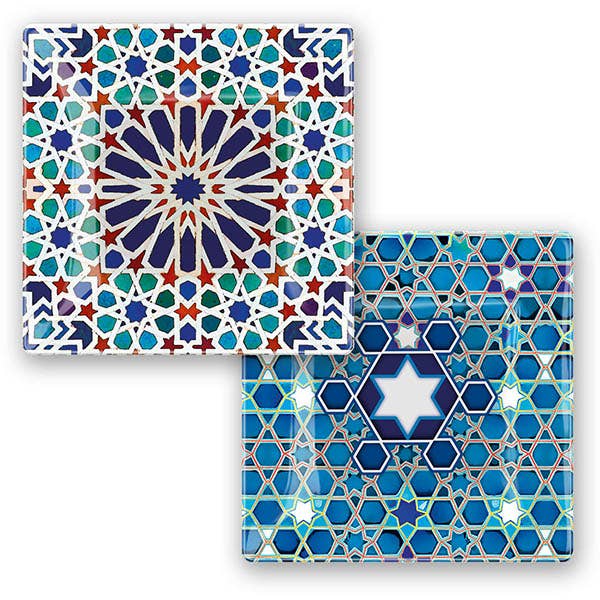 JUMI - Venta al por mayor Cenicero - Surtido 2 Ceniceros Cuadrados Cristal Azulejos0