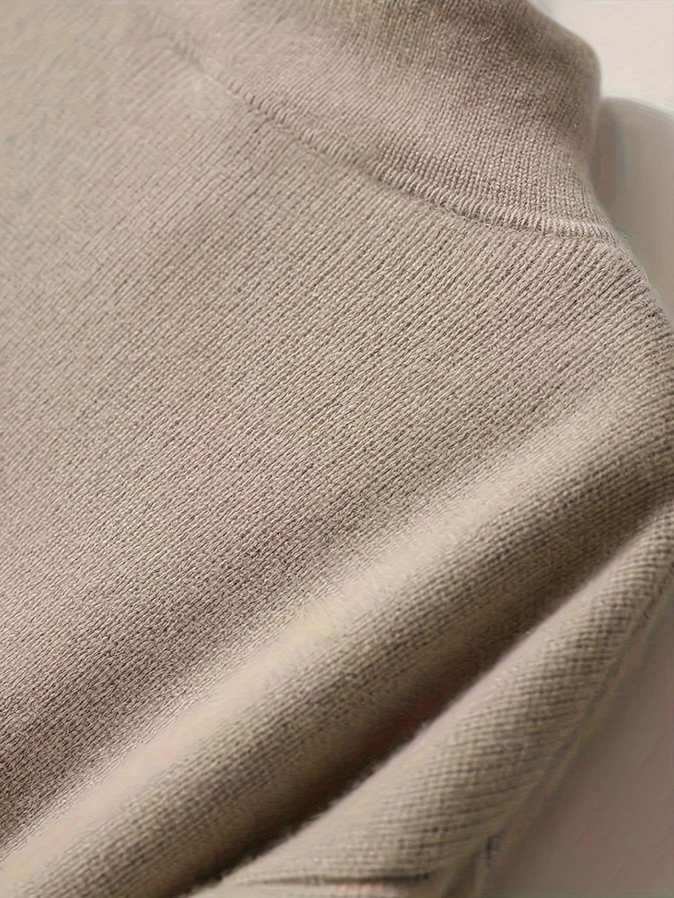 Khaki Effortless chic high neck cardigan with pocket for wholesale on Faire4