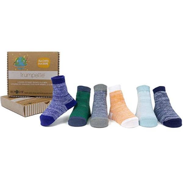 St. Louis Wholesale LLC - Wholesale Socks - Baby - Trumpette Socks -6Pack Solid Styles - 0 to 12 Months-#897830