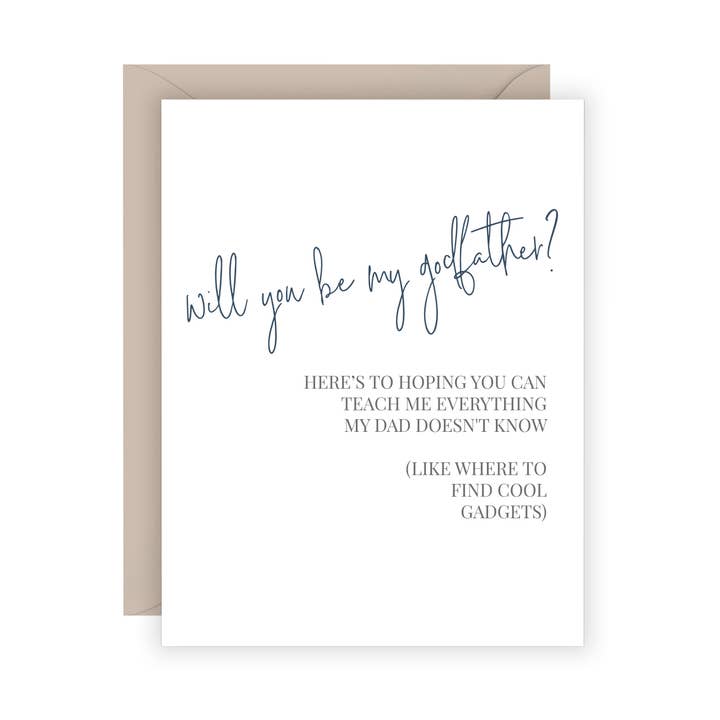 Godfather Gadget Card for wholesale by Carina Paper Co.