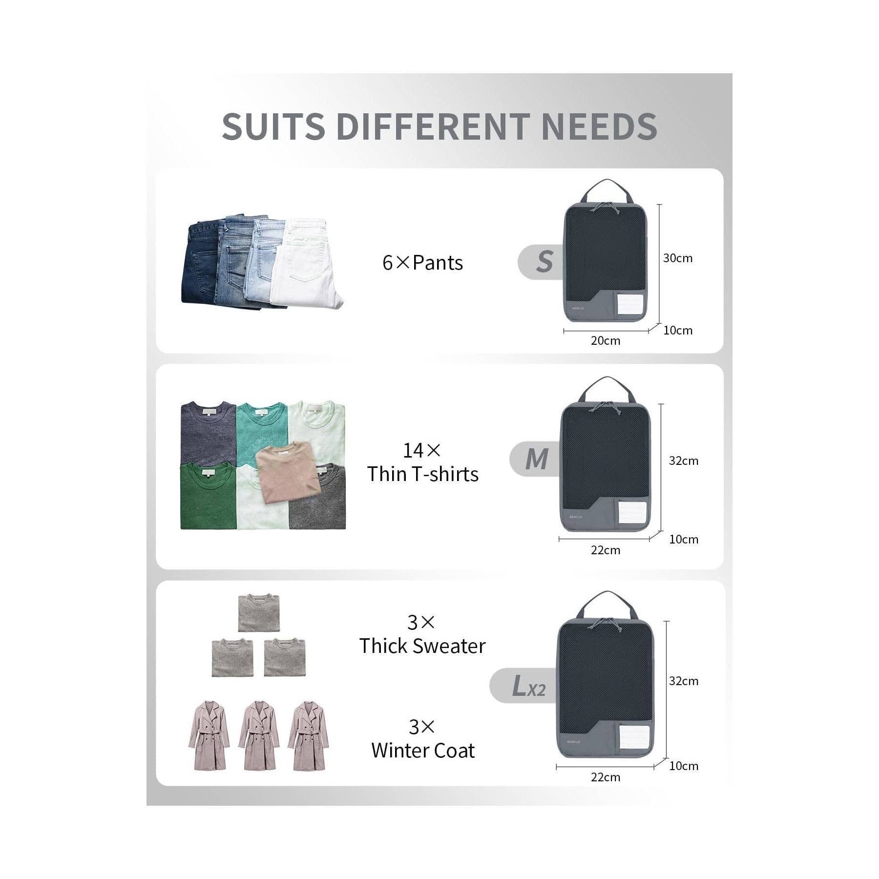 NARWEY INC - Wholesale Packing Cube - 4pcs Compression Packing Cubes, Suitcases Organiser Bag47