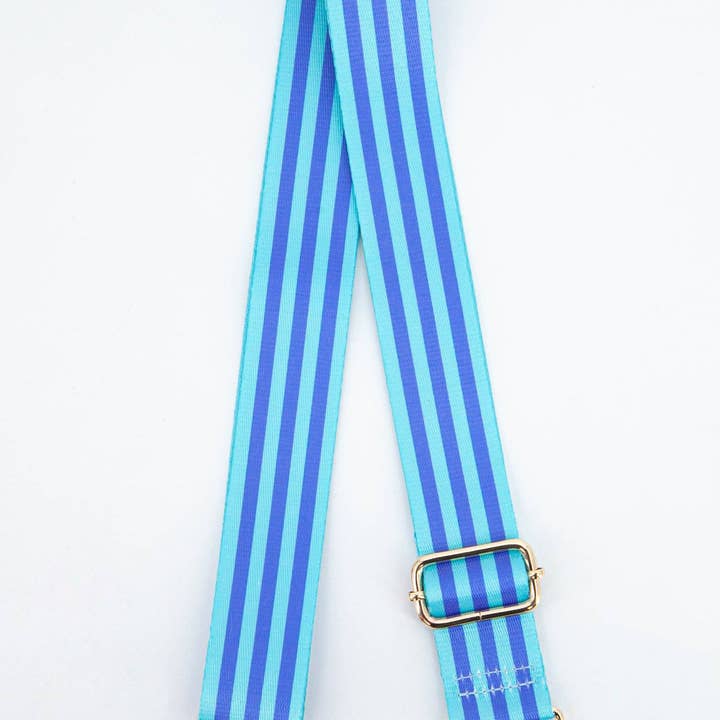 Bracelete para saco de listras alternadas de dois tons em Aqua & Blue por atacado de Sarta