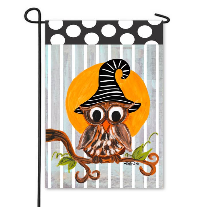 Halloween Owl Garden Flag for wholesale by Baxter & Me