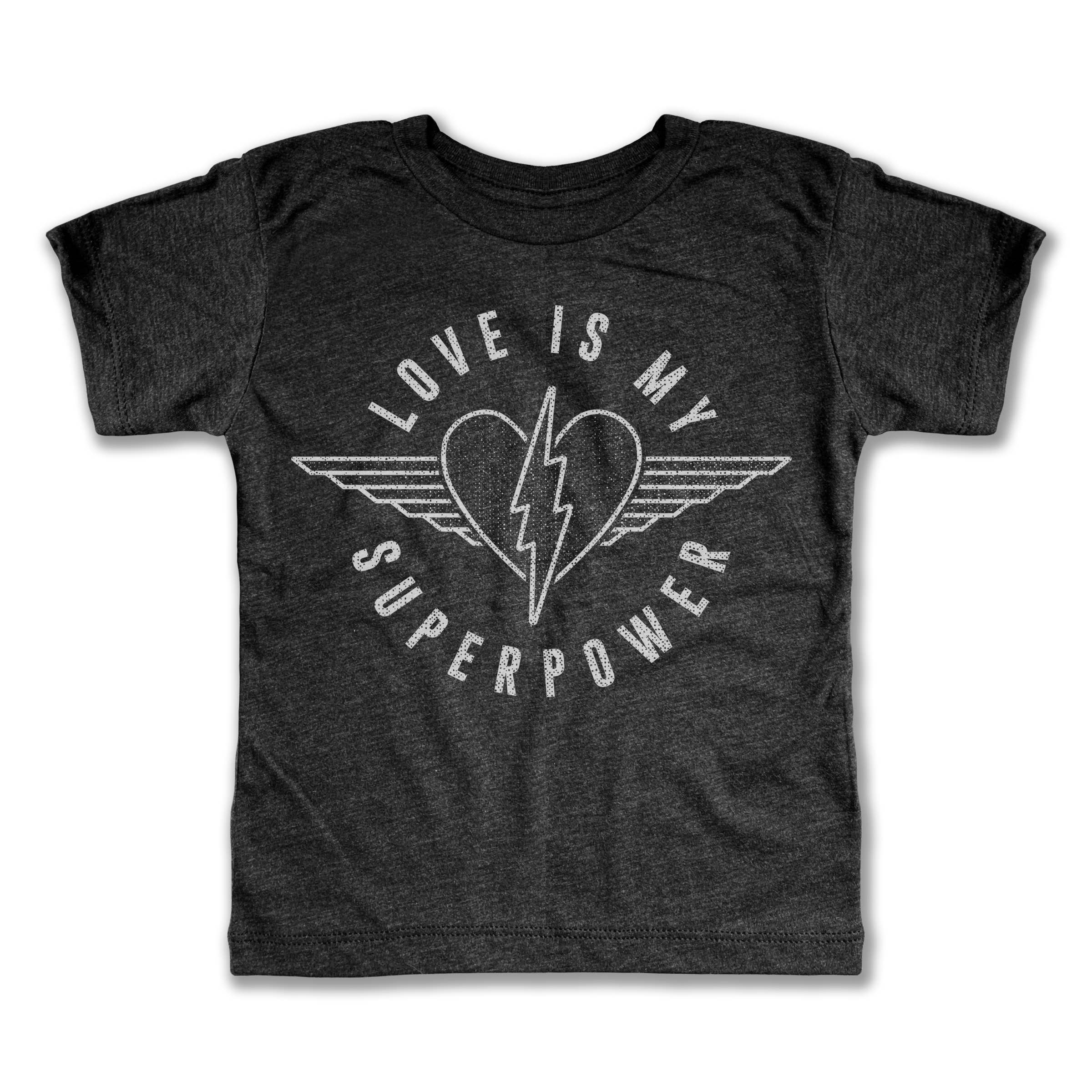 Rivet Apparel Co. - Wholesale Screen Printed T-Shirt - Kids - Love Is My Superpower Tee0