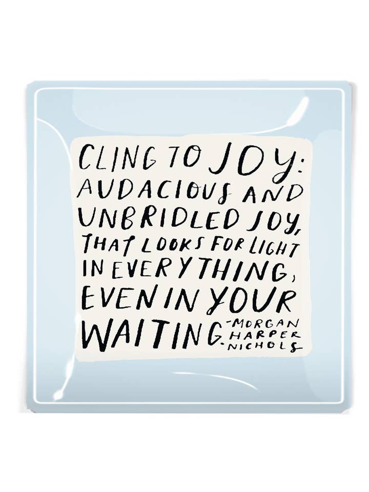 Cling To Joy Decoupage Tray for wholesale by Ben's Garden