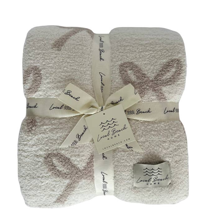 Local Beach - Wholesale Throw Blanket - Bow Luxe Home Blanket