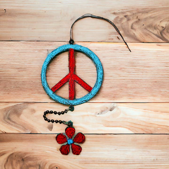 Fredsskylt mobil blomprydnad mobil trädgård hippie eco för wholesale av Whimsies