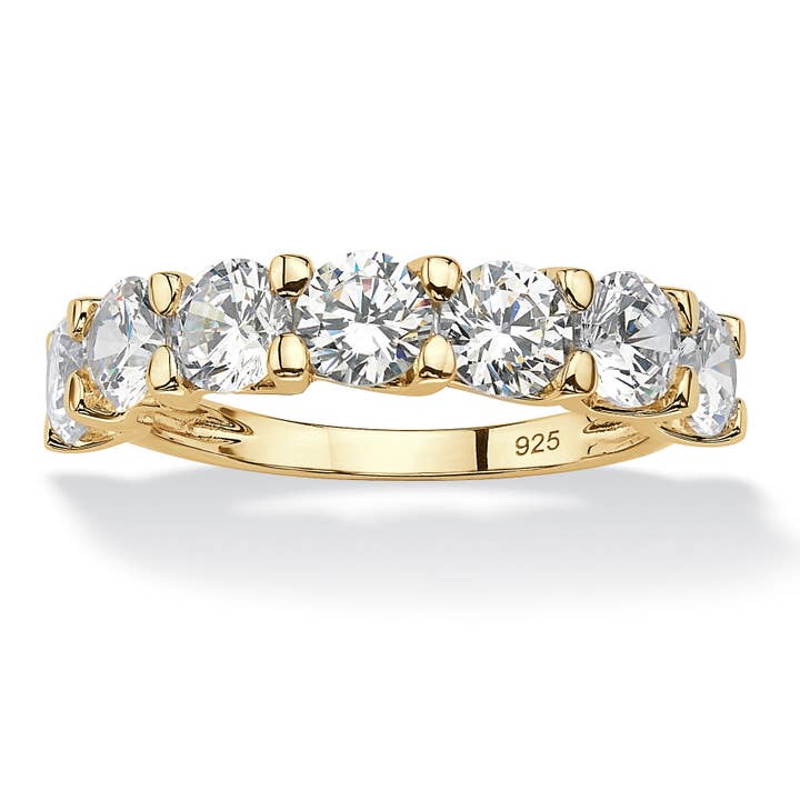 Cubic Zirconia Wedding Ring 3.50 TCW 14k Gold-plated Silver for wholesale by PalmBeach Jewelry