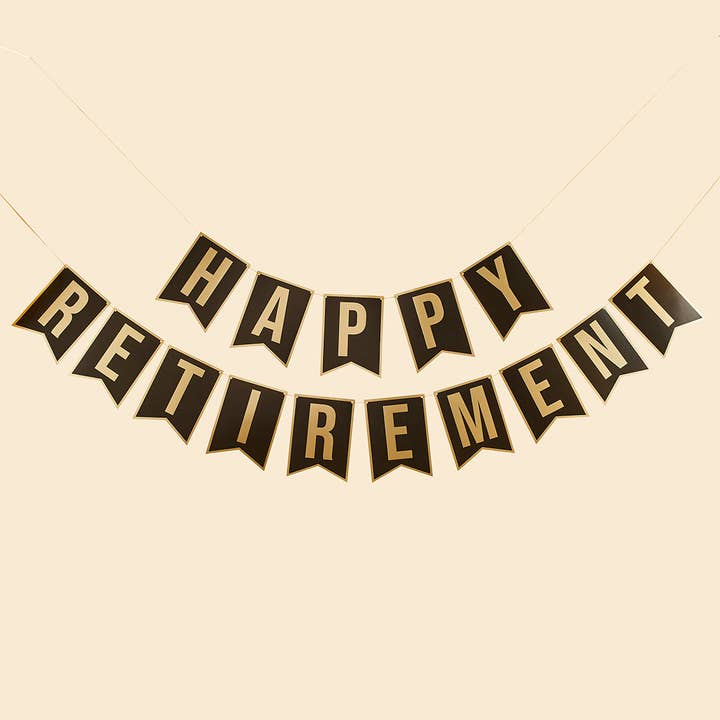 Hootyballoo by Club Green - Wholesale Party Sign/Banner - Happy Retirement Banner x2 2m
