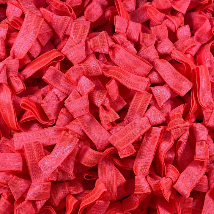Neon Coral Hair Tie for wholesale by 2 Sisters Little Shop