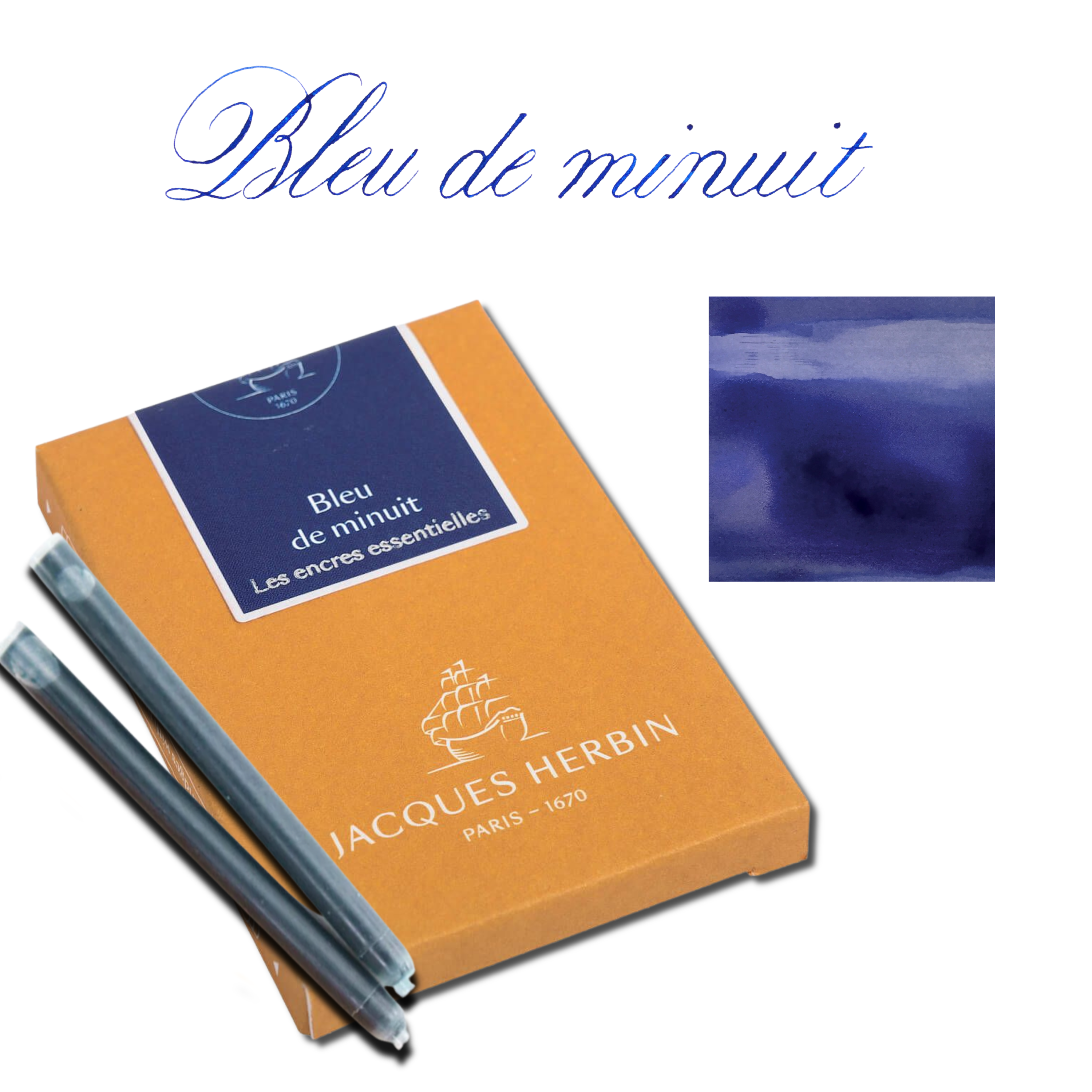 Exaclair - Wholesale Ink Pad - Jacques Herbin Essentials Ink Cartridges - Pack of 71