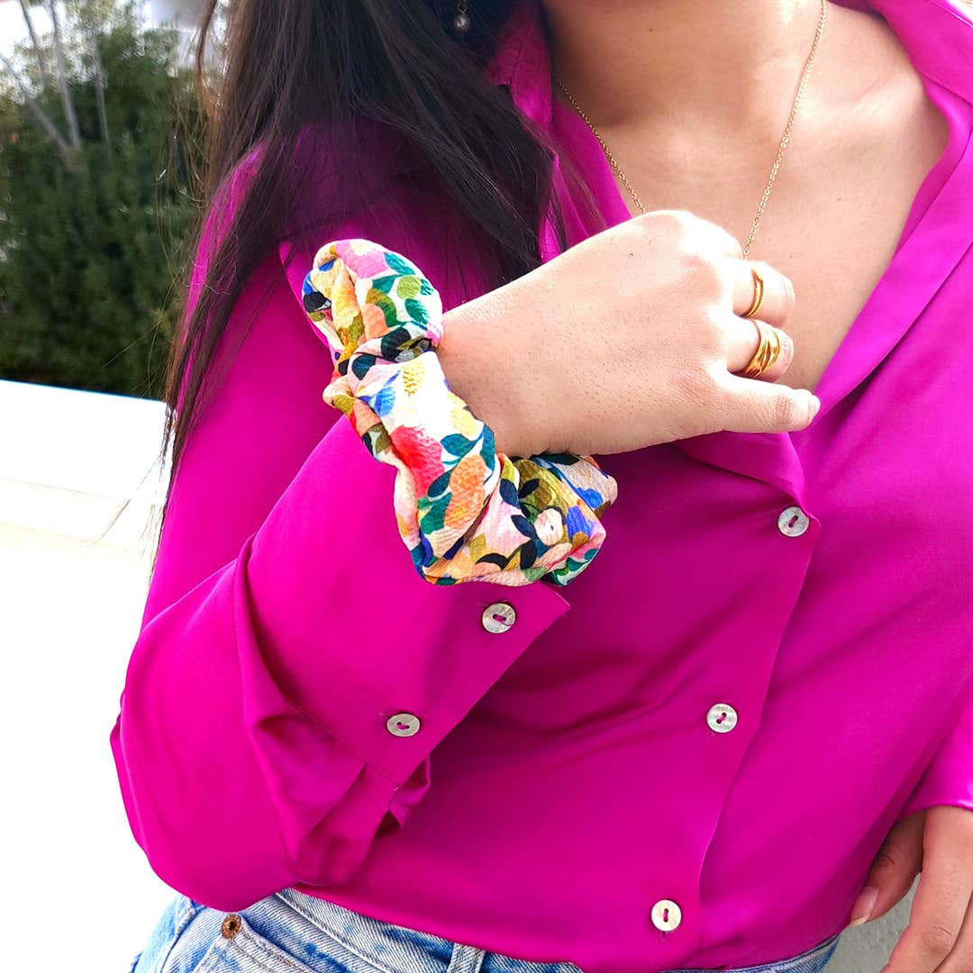 Laure Derrey - Wholesale Scarf - Women's - CHOUCHOU TIDA / multicolored floral polyester3