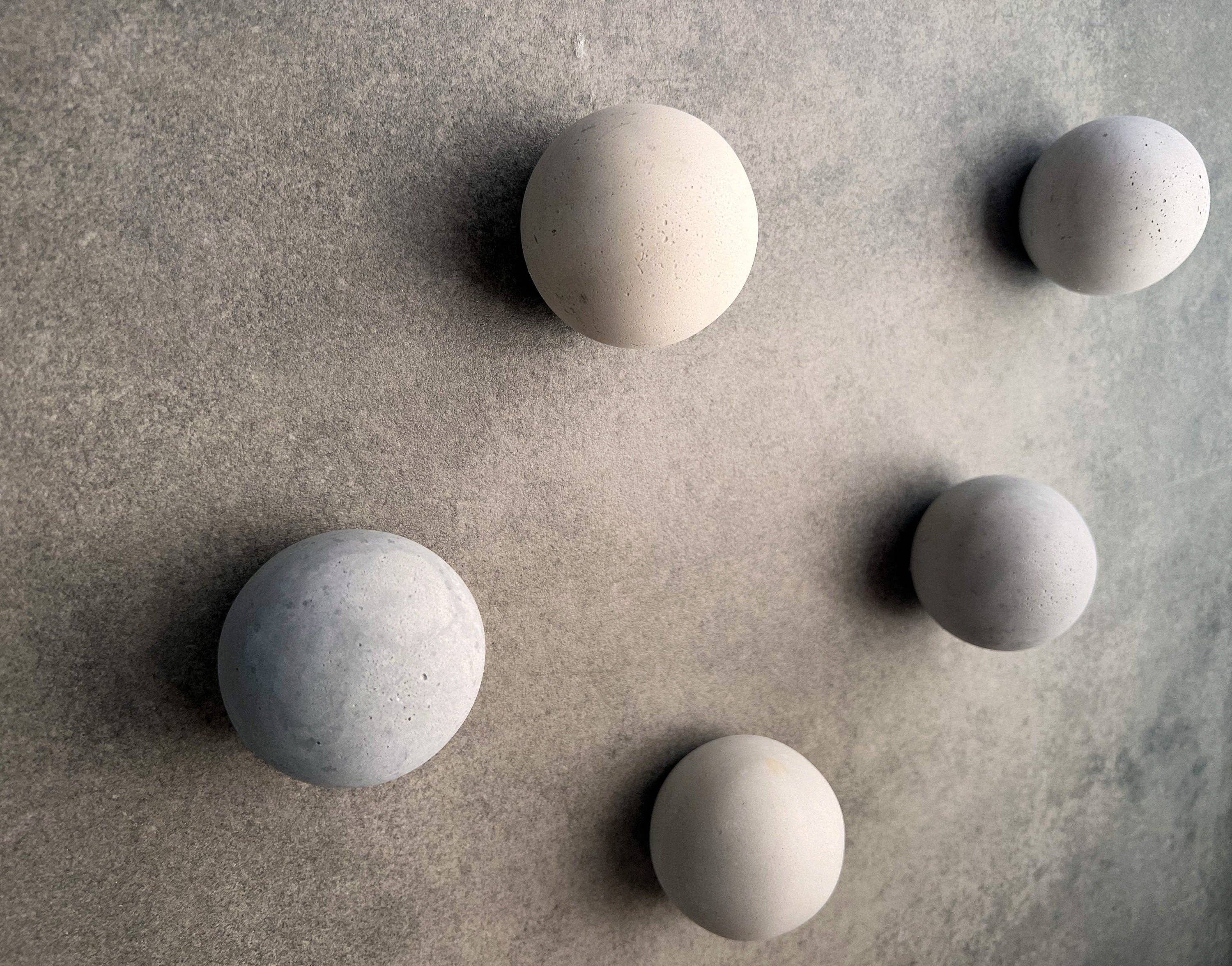 Minimal Loot Design - Wholesale Wall hook - Round Cement Hook, Sphere Knob, Hat Hook, Modern Hook, Decorative Peg, Entryway Coat Hook, Wall Storage, Ball Hanger, Natural1