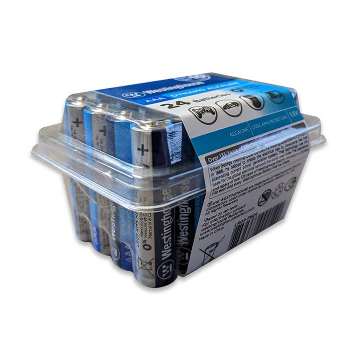 Westinghouse AAA Dynamo Alkaline Plastic Tub of 24 for wholesale by Westinghouse Battery
