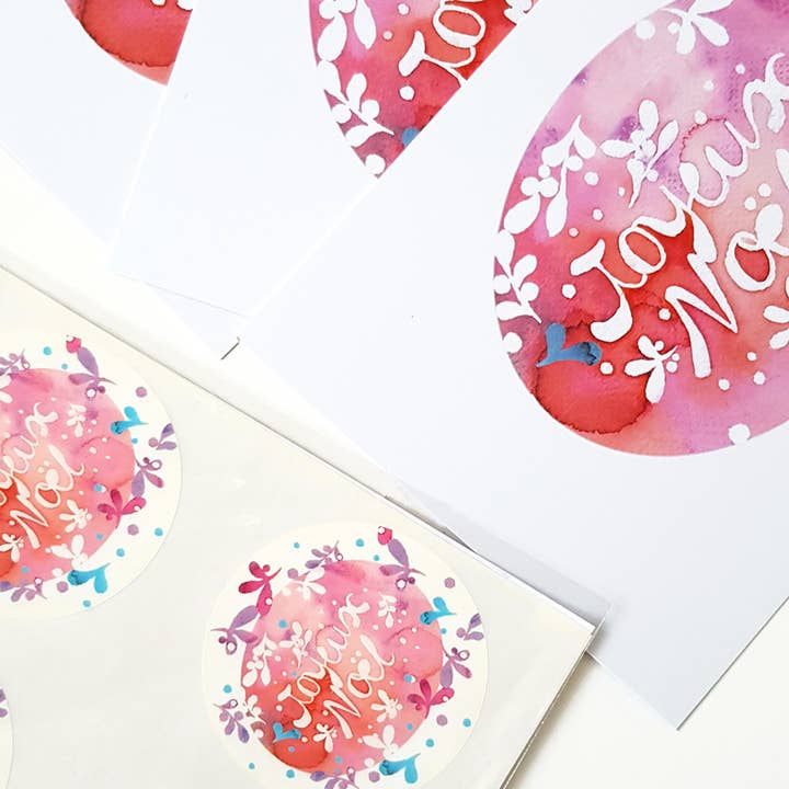 Thévy Guex - Wholesale Gift Tag Label - SET OF 12 SELF-ADHESIVE MERRY CHRISTMAS LABELS4