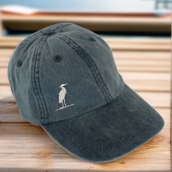 Gray Blue Heron Hat for wholesale by Eastern Shore Candle Co