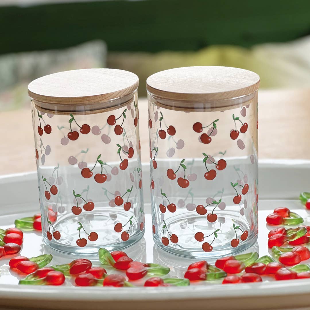 Wunderle GmbH - Wholesale Jar - Storage jar with wooden lid cherries1
