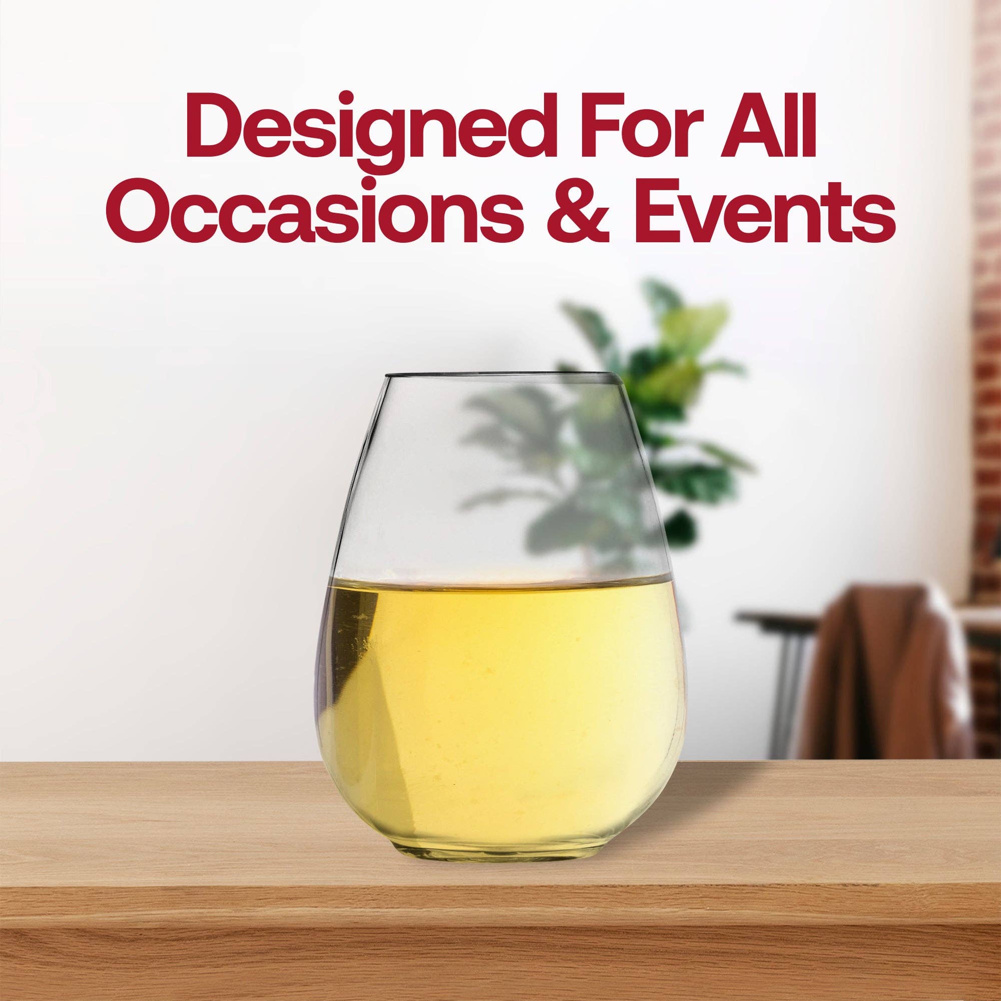 Smarty had a Party - Wholesale Disposable Cup - 4 oz. Clear Stemless Plastic Mini Goblets - 64 pcs6