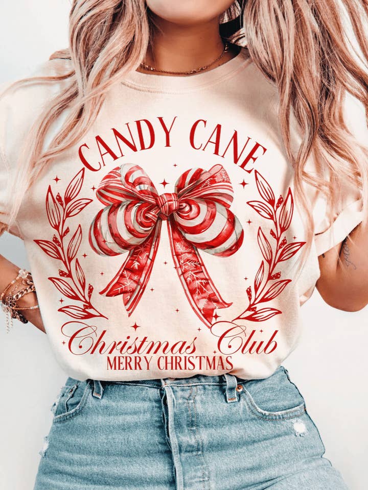 Candy Cane Christmas Club - Multiple Color options for wholesale by THE LATTIMORE CLAIM