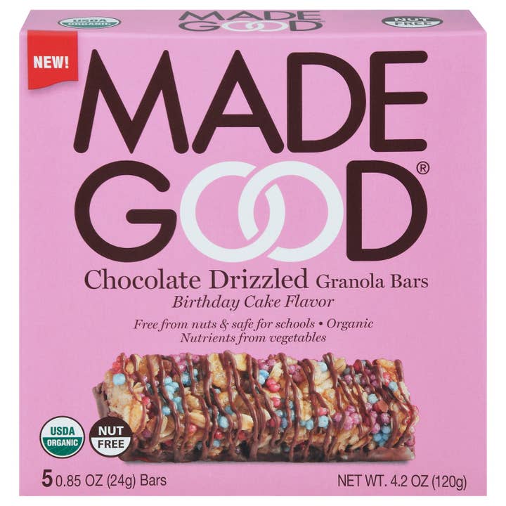 Made Good Birthday Cake Drizzled Granola Bars, 6-Pack for wholesale by Everyday Supply Co