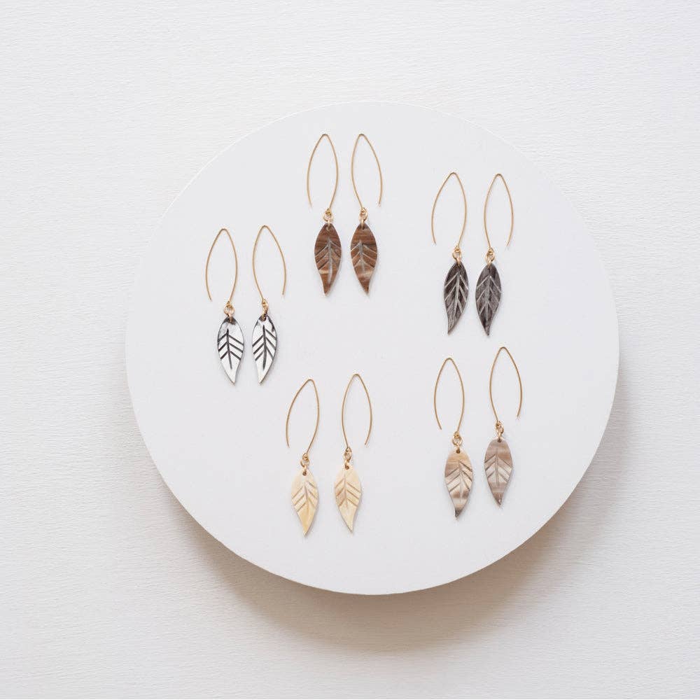 MAADILI COLLECTIVE - Wholesale Dangle Earrings - Small Dangling Leaf Earrings1
