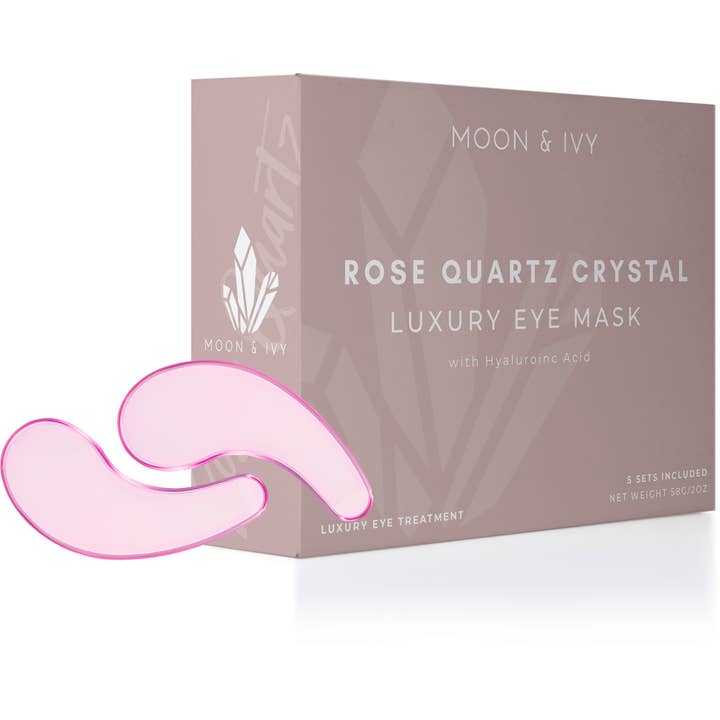 Moon & Ivy - Wholesale Eye Treatment Mask - Rose Quartz Crystal Luxury Eye Treatment