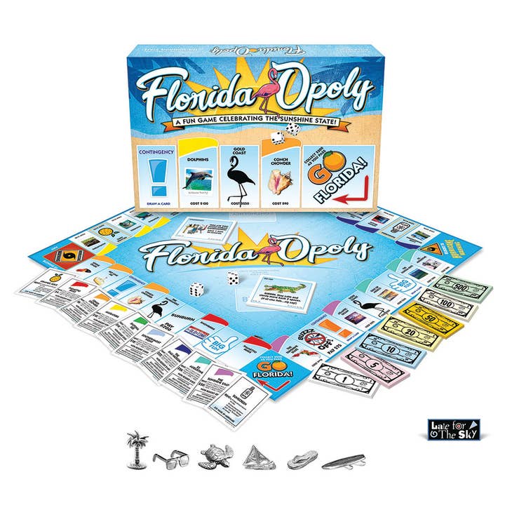 Outset Games and Cobble Hill Puzzles - Wholesale Board Game - Florida-Opoly (state) Board Game