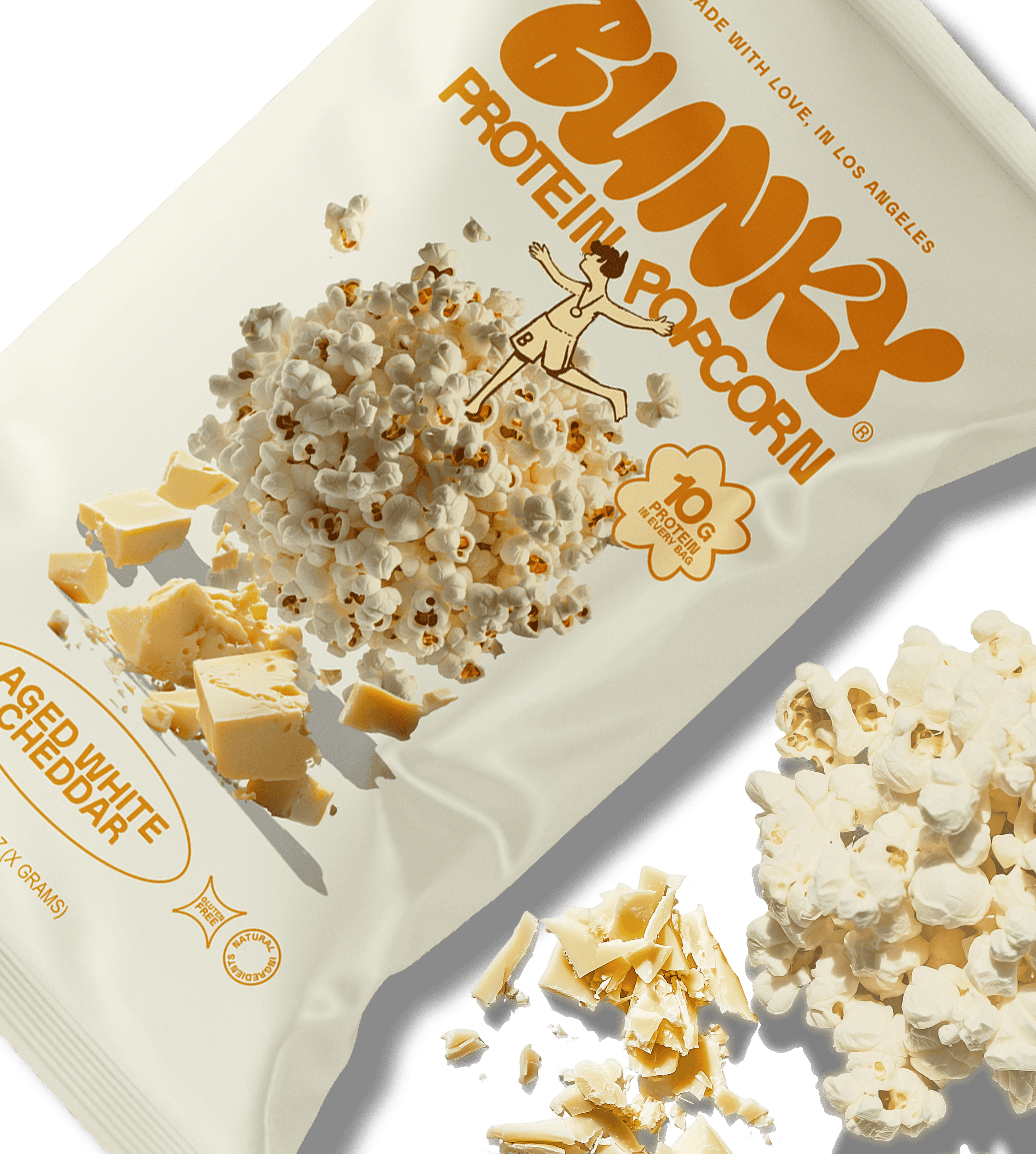 BUNKY - Wholesale Popcorn - Aged White Cheddar | Protein Popcorn4