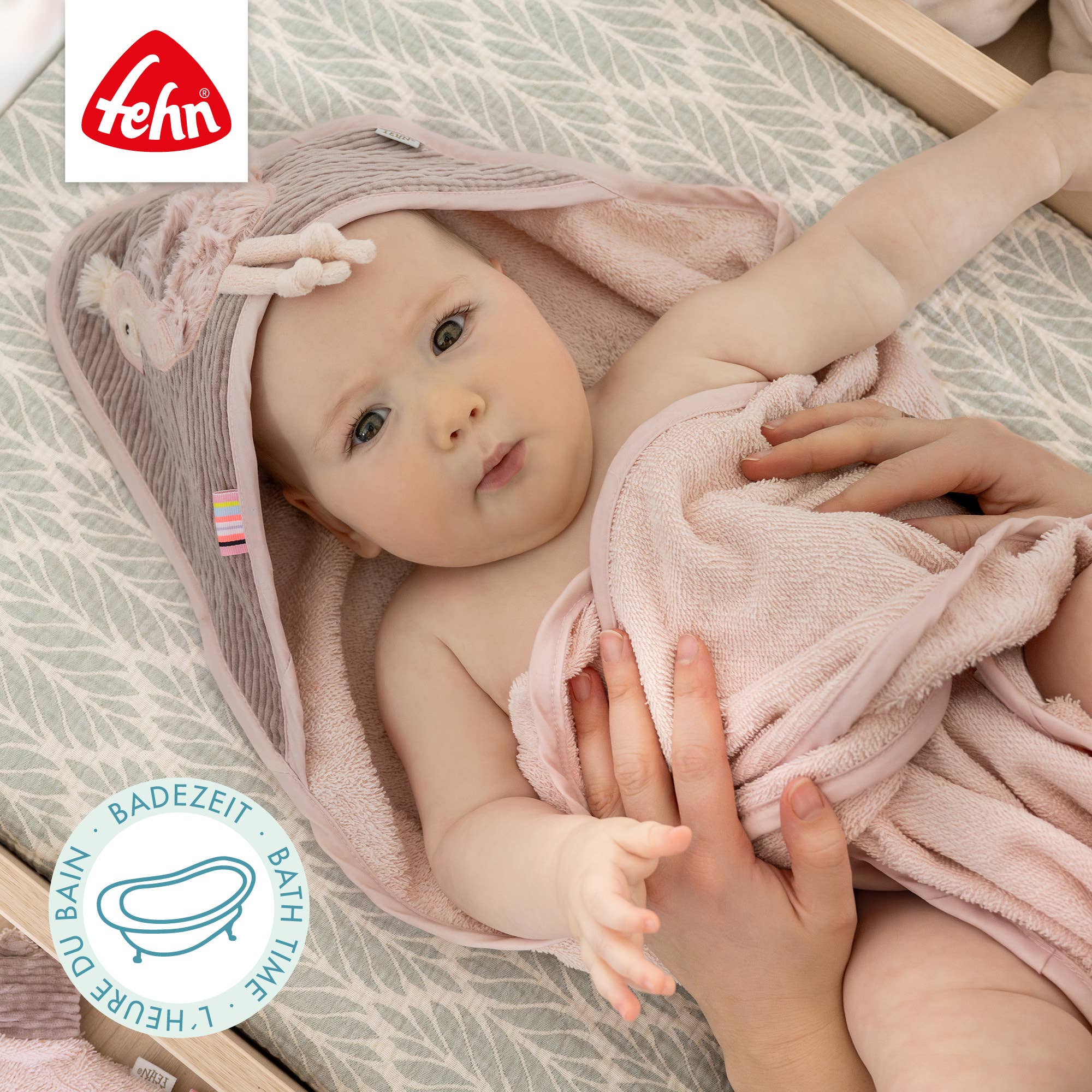 Fehn - Wholesale Hooded Towel - Kids & Baby - Hooded Bath Towel Flamingo - Terry Bath Poncho1