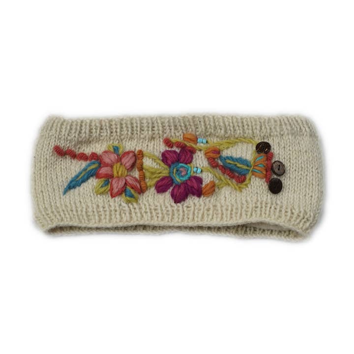 Lila Pandebånd i hvid for engroshandel hos Pine Sky Studio