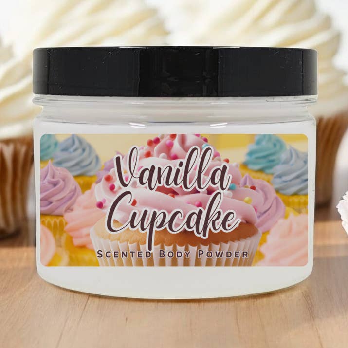 Vanilla Cupcake Scented Body Powder for Men & Women for wholesale by BELLE & KAT