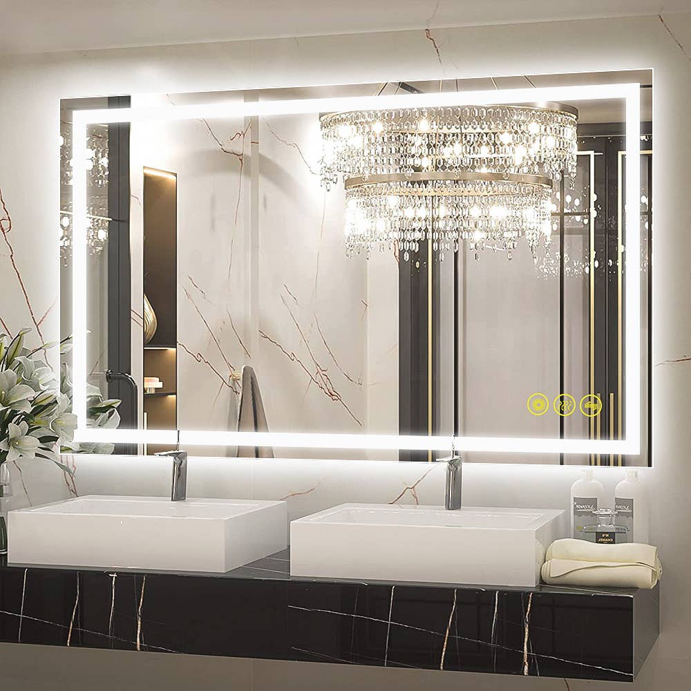 Brio Lighting - Wholesale Bathroom Mirror - GlareGuard 24x40" Anti-Fog  Backlit LED Bathroom Mirror0