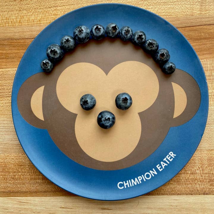 Fox Run Brands - Wholesale Dinner Plate - Kids & Baby - Red Rover Kids Bamboo Plates, Set of 4,Animal Design,8" x 8"