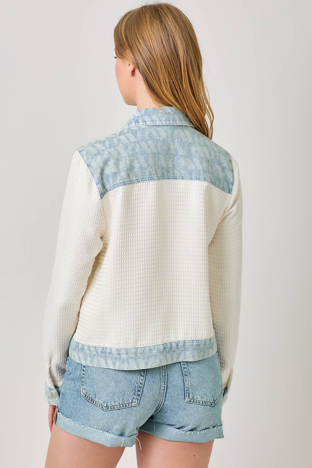 Mystree - Wholesale Denim Jacket - Women's - 60463 Mixed Media Denim Jacket3