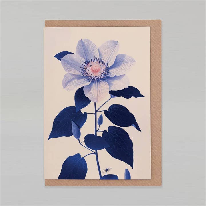Botanopia USA - gifts , decor and cards for plant lovers - Wholesale Everyday Greeting Card - Clematis | Everyday Greeting Card | birth month flower