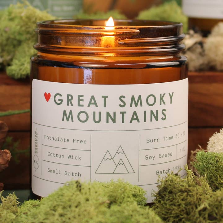 Rambling Caravan - Wholesale Jar/Filled Candle - Great Smoky Mountains National Park Candle7