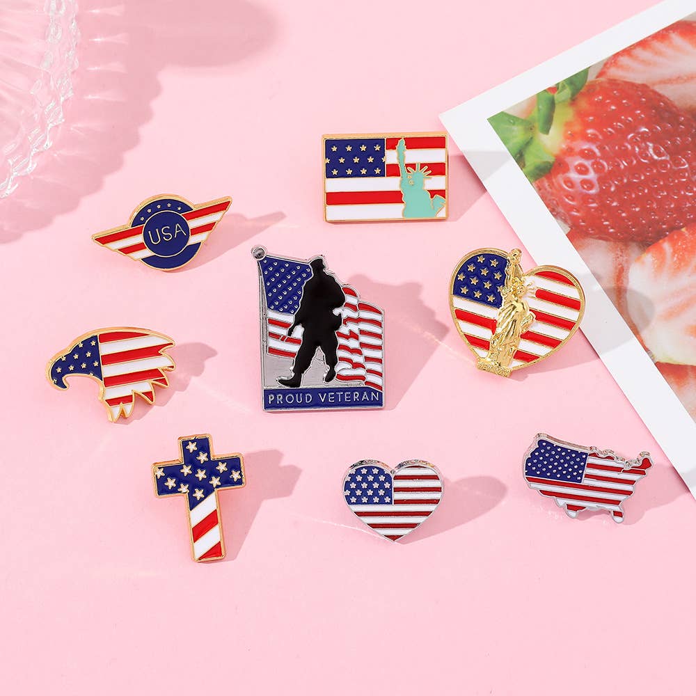 Tourtiwi - Wholesale Brooch - National Flag Theme Series Brooch Badge13