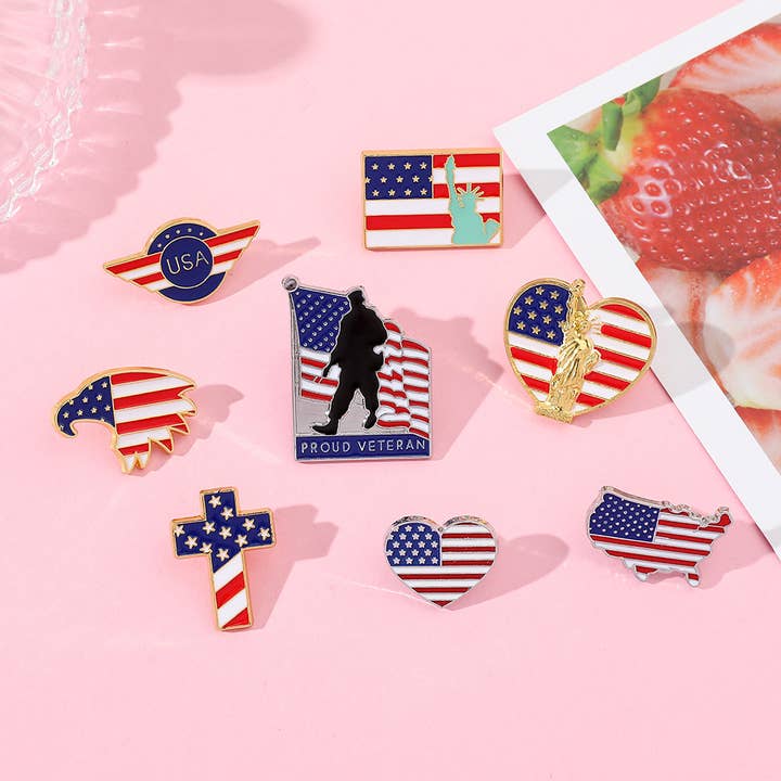 Tourtiwi - Wholesale Brooch - National Flag Theme Series Brooch Badge13