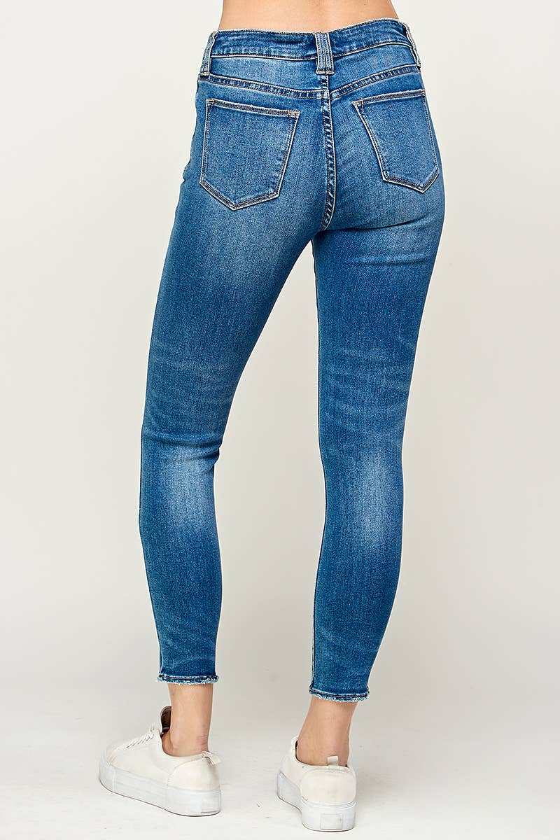 I1456MS - Medium Wash - Mid Rise Skinny Jeans for wholesale on Faire5
